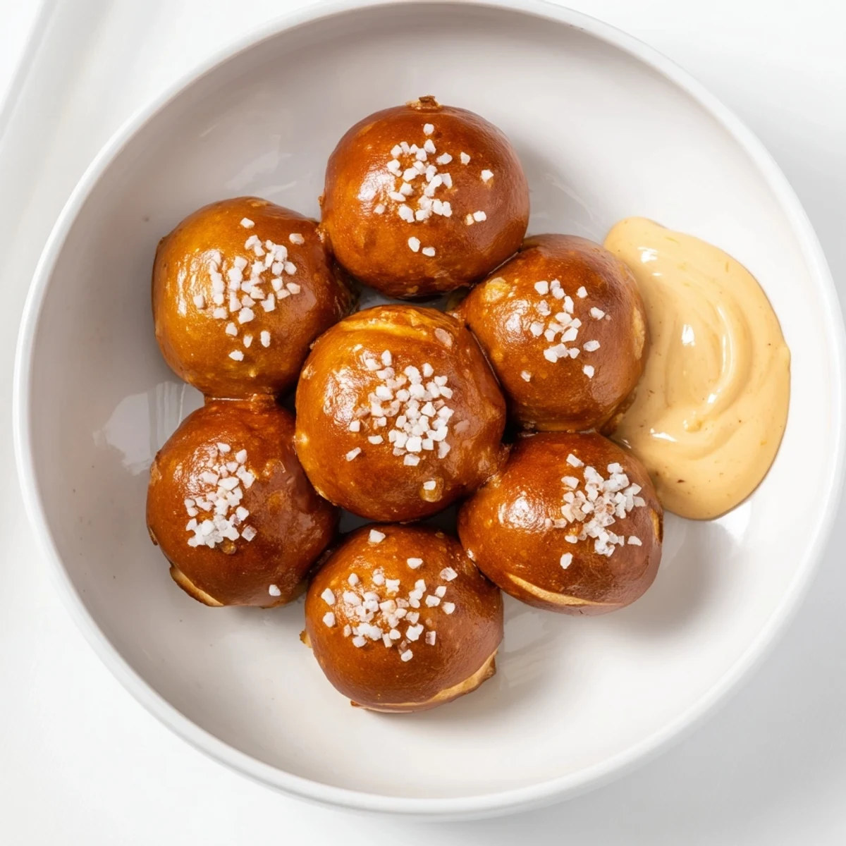 Enjoy these soft, homemade Mini Pretzel Bites, perfect for dipping in a beer cheese sauce.
