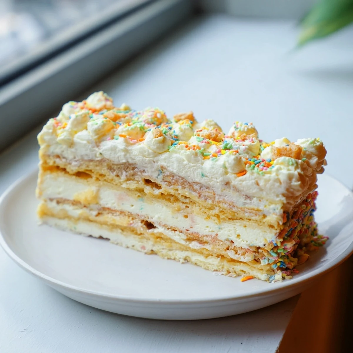 Festlicher Vanillekuchen Schicht