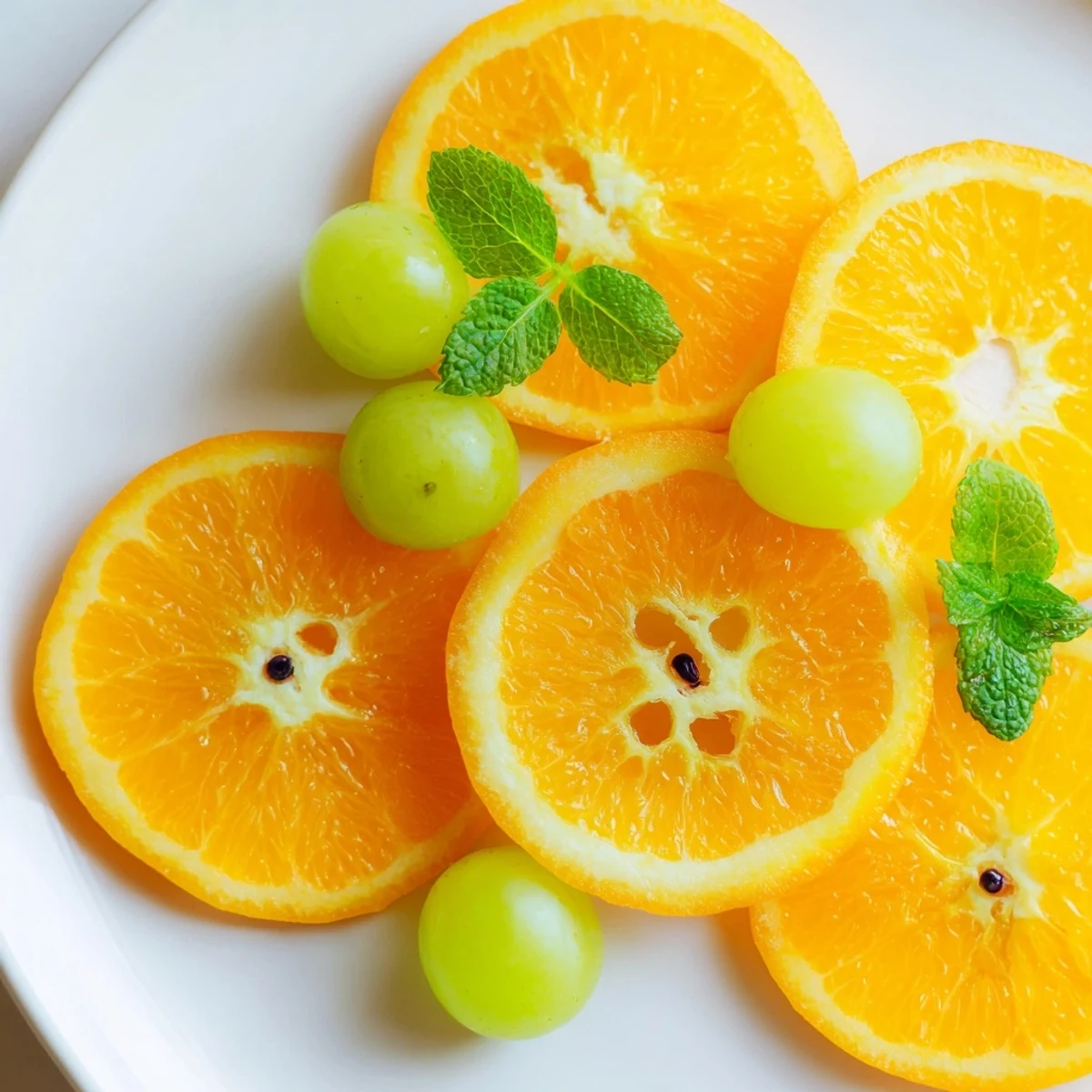 Festive Pumpkin Patch Orange Slices arranged to look like Halloween pumpkins, ready to eat.