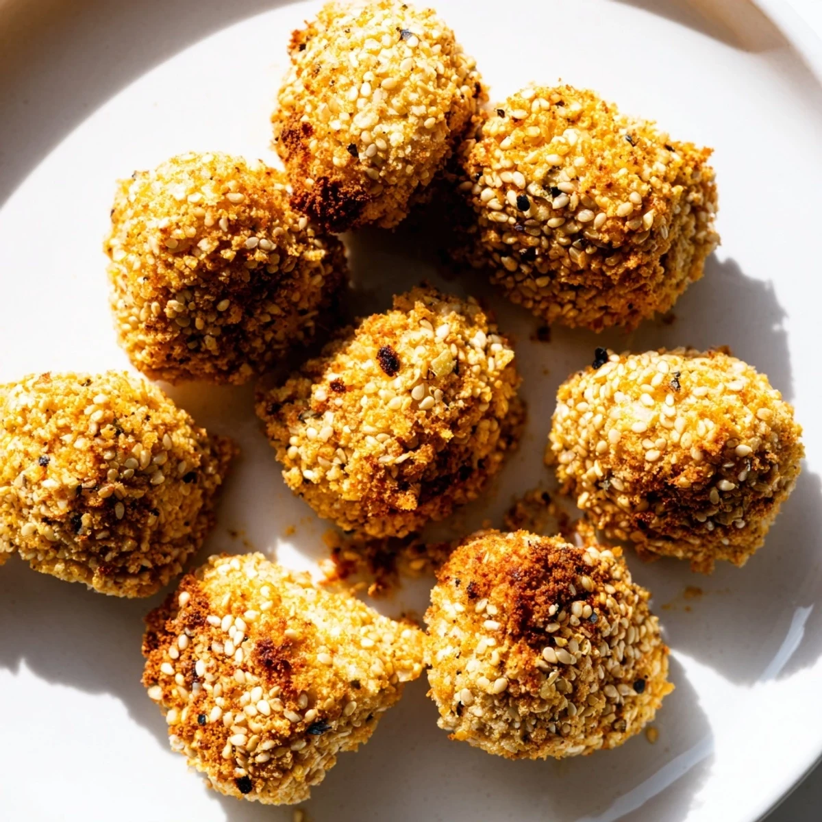 Golden, crispy Spicy Yogurt Chicken Bites, ready to enjoy as a flavorful appetizer with a dipping sauce.