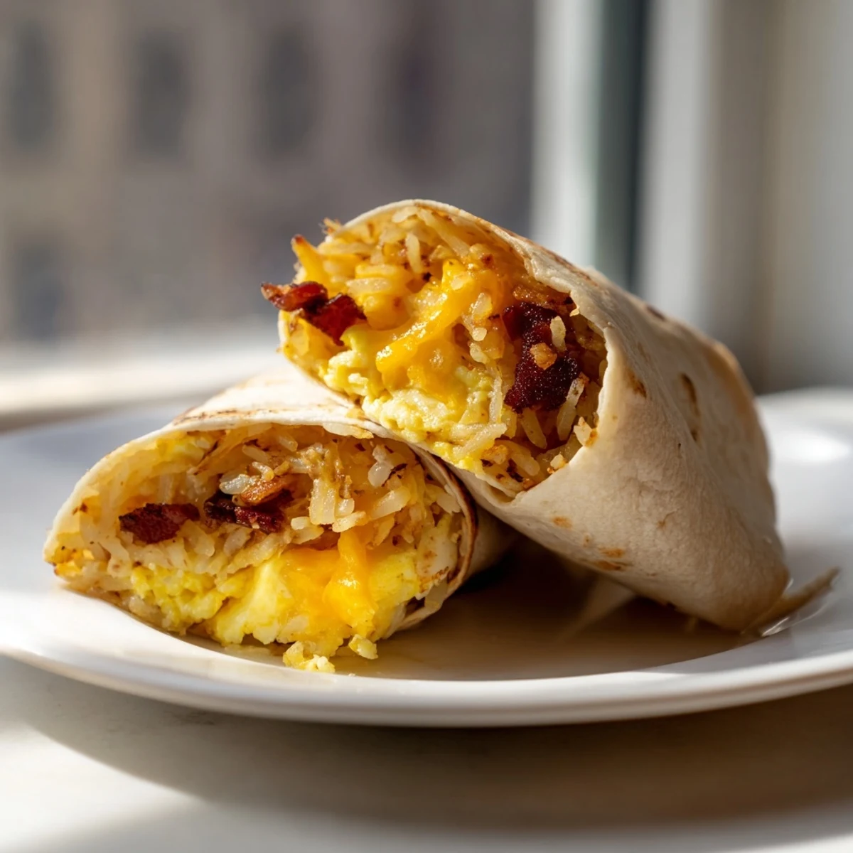 Golden B.E.C. Breakfast Bites with crispy bacon, soft eggs, and melted cheese, perfect for a quick breakfast.