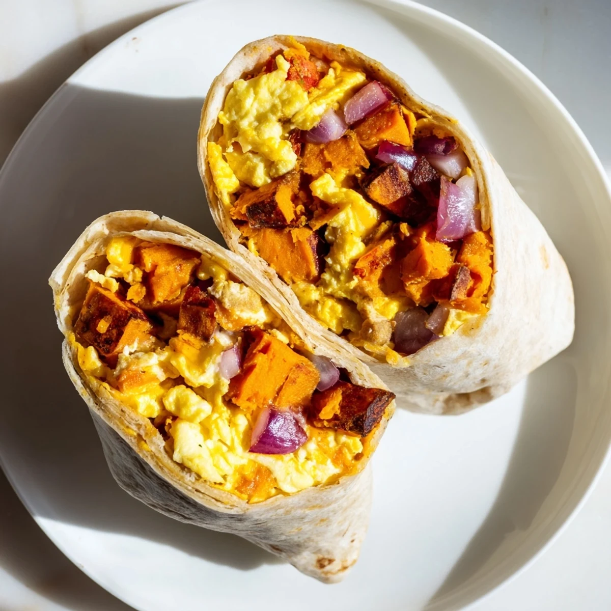 Wrapped in a soft tortilla, delicious sweet potato breakfast burritos are savory, satisfying, and freezer-friendly.