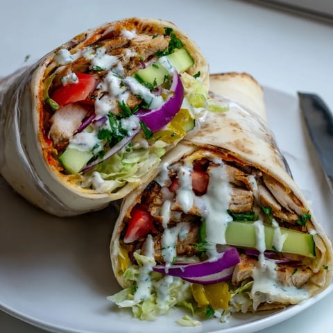 Saftig gewürztes Fleisch und knackiges Gemüse im Berlin Döner Kebab Wrap.