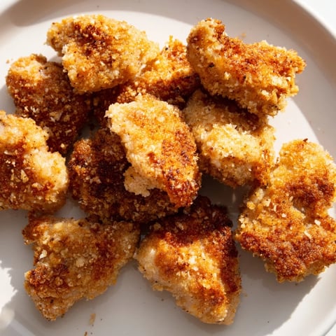 Golden brown Air Fryer Un-Fried Chicken Nuggets, perfectly crispy and ready for dipping.