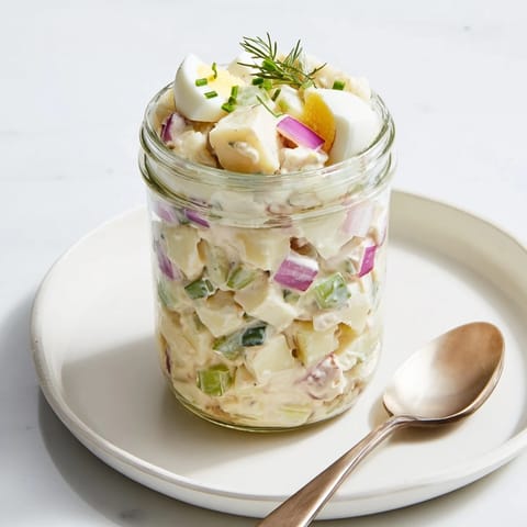 Klassischer Kartoffelsalat im Glas