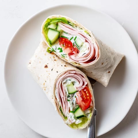 Schinken Quark Gemüse Wrap