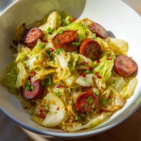 Knuspriger Kohl mit Wurst