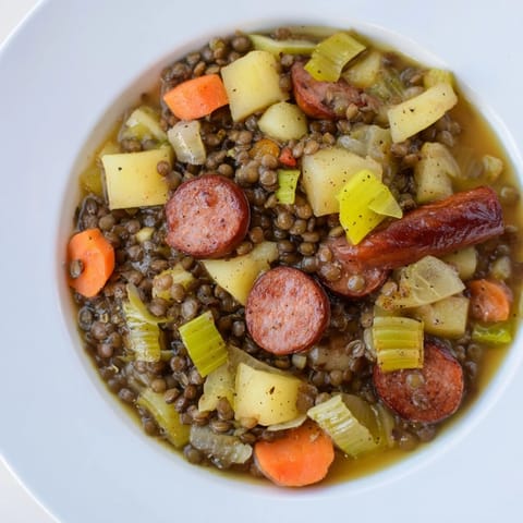 Deutsche Linseneintopf Chorizo