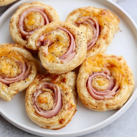 Schinken Käse Pinwheels snack