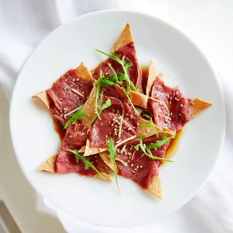 Origami gefaltetes Rindfleisch