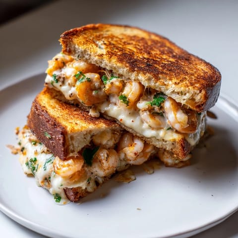 Knuspriger Garnelen-Käse-Toast