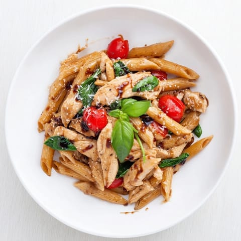 Balsamico-Glasiertes Hähnchen Pasta #194