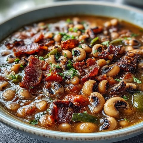 Texas Schwarzaugenbohnen mit Speck