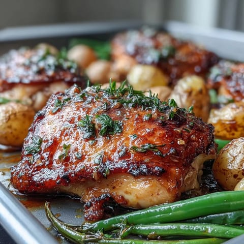 Lemon Garlic Chicken Potatoes