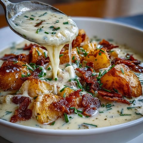 Cremige Ofenkartoffel Suppe