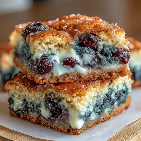 Blaubeer Blondies fruchtig chewy