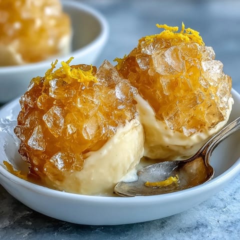 2. Cremiges Limoncello-Sorbet mit zitronigem Aroma, serviert in einer gekühlten Glasschale.