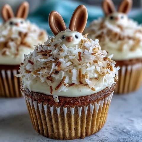 Kokos Bunny Tail Cupcakes