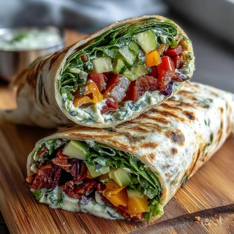 Bunte Gemüse Wraps Lunch #384