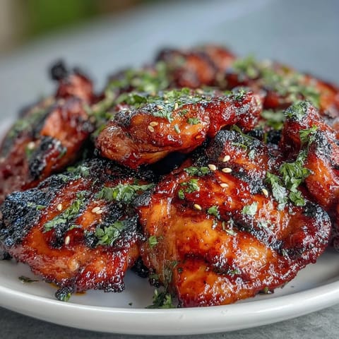 Honig Sriracha Gegrillte Hähnchenschenkel