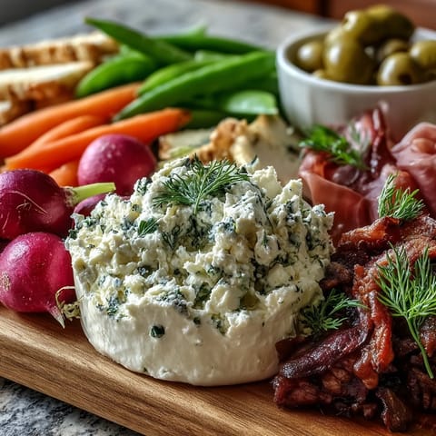 Frühlingsplatte mit Radieschen Erbsen