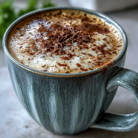 Cremiger Adaptogen-Latte mit Ashwagandha und Reishi für ruhige Morgen.
