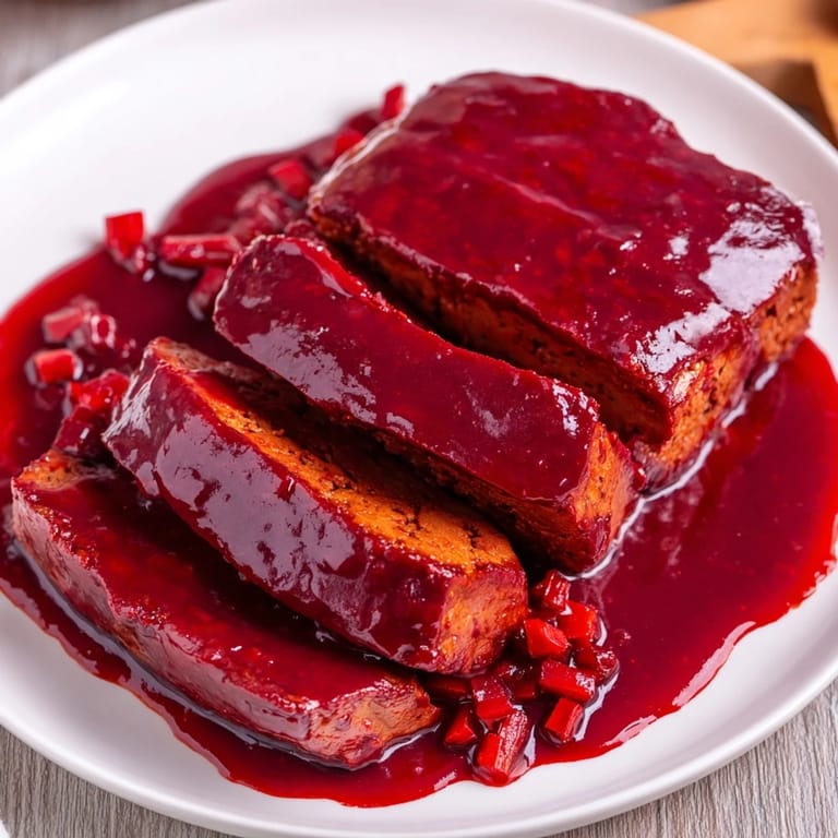 Steaming Vegan Sauerbraten with rich gravy and classic German side dishes.