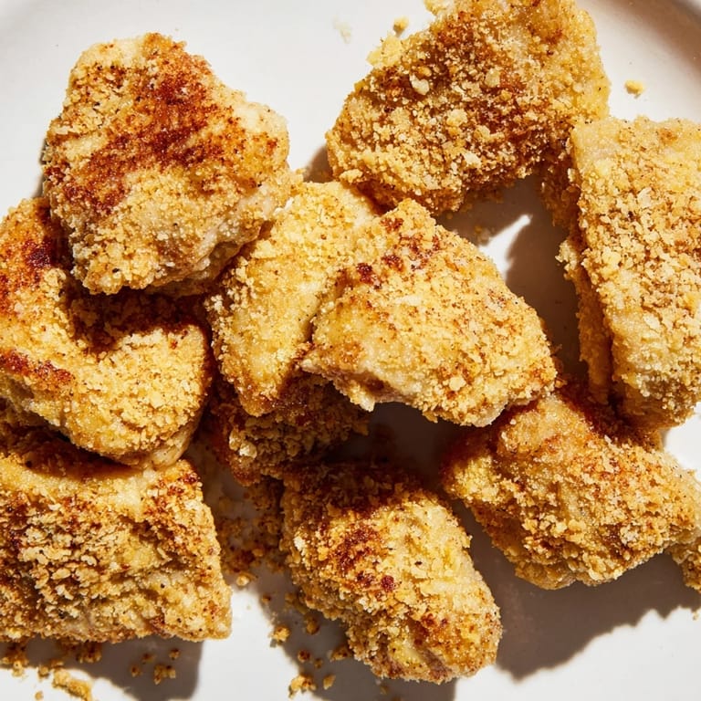 Homemade Air Fryer Un-Fried Chicken Nuggets, a healthy, kid-friendly American dinner option.