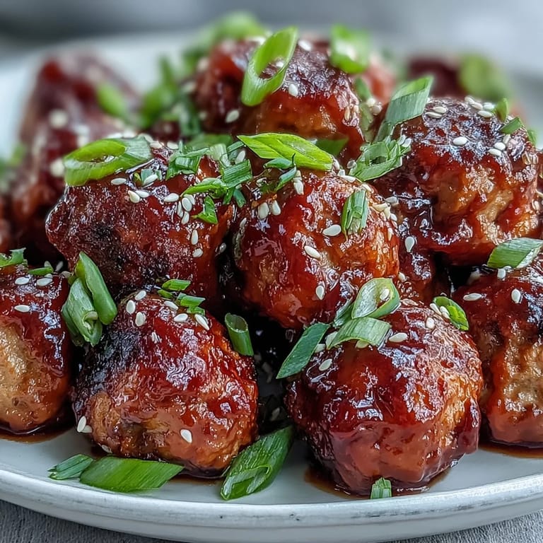Saftige Spicy Chili Honey Turkey Meatballs aus dem Ofen fertig zum Servieren als Party-Appetizer mit Zahnstochern