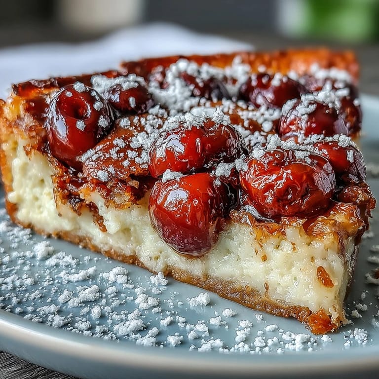 3. Klassischer Clafoutis mit frischen Kirschen und Vanille, rustikal und elegant serviert.