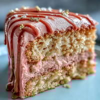 Bridal Shower Rosé Velvet Cake mit Goldtropfen: Eleganter, rosafarbener Samtkuchen mit cremiger Rosé-Buttercreme und luxuriösem Goldüberzug für besondere Anlässe.